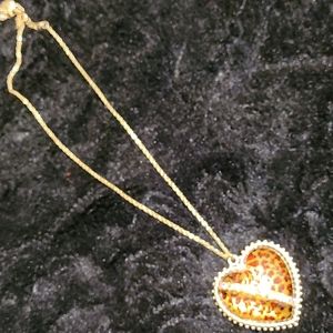 Betsey Johnson Leopard heart necklace
